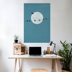 MOONLIT REST Selbstklebendes Poster - Hochformat