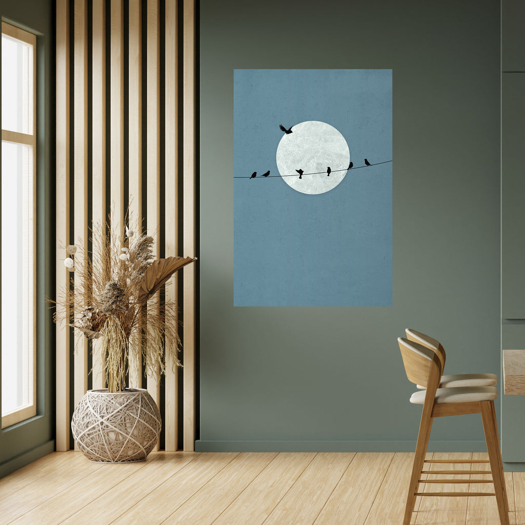 MOONLIT REST Vertikales Poster zum Abziehen und Aufkleben