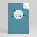 MOONLIT REST Selbstklebendes Poster - Hochformat