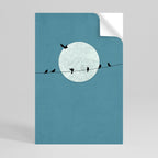 MOONLIT REST Selbstklebendes Poster - Hochformat