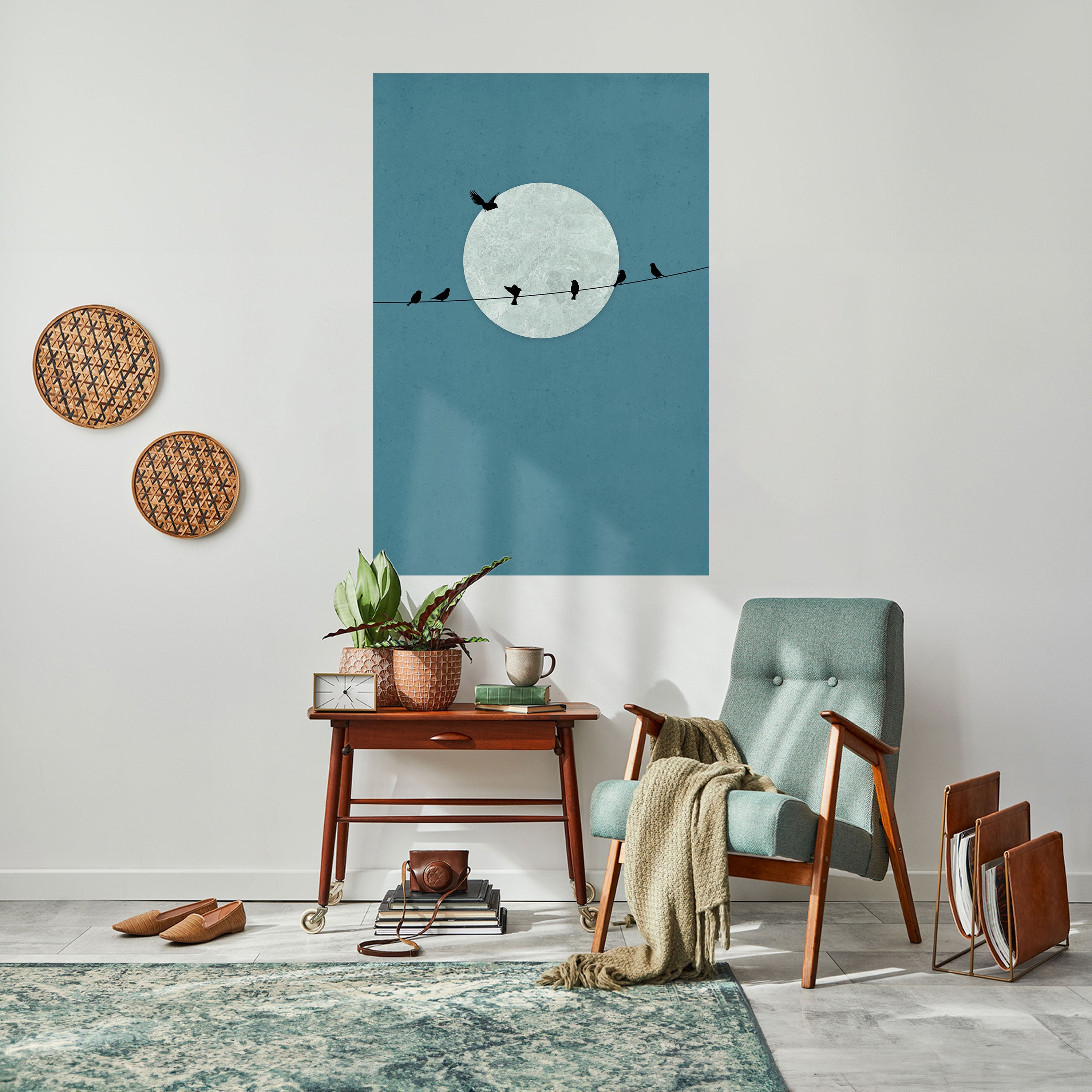 MOONLIT REST Vertikales Poster zum Abziehen und Aufkleben