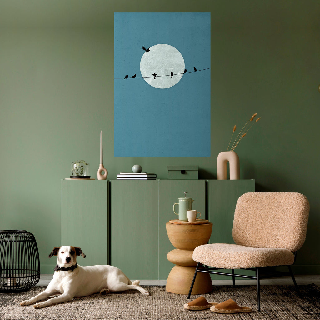 MOONLIT REST Vertikales Poster zum Abziehen und Aufkleben