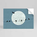 MOONLIT REST Selbstklebendes Horizontal-Poster
