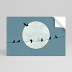 MOONLIT REST Selbstklebendes Horizontal-Poster