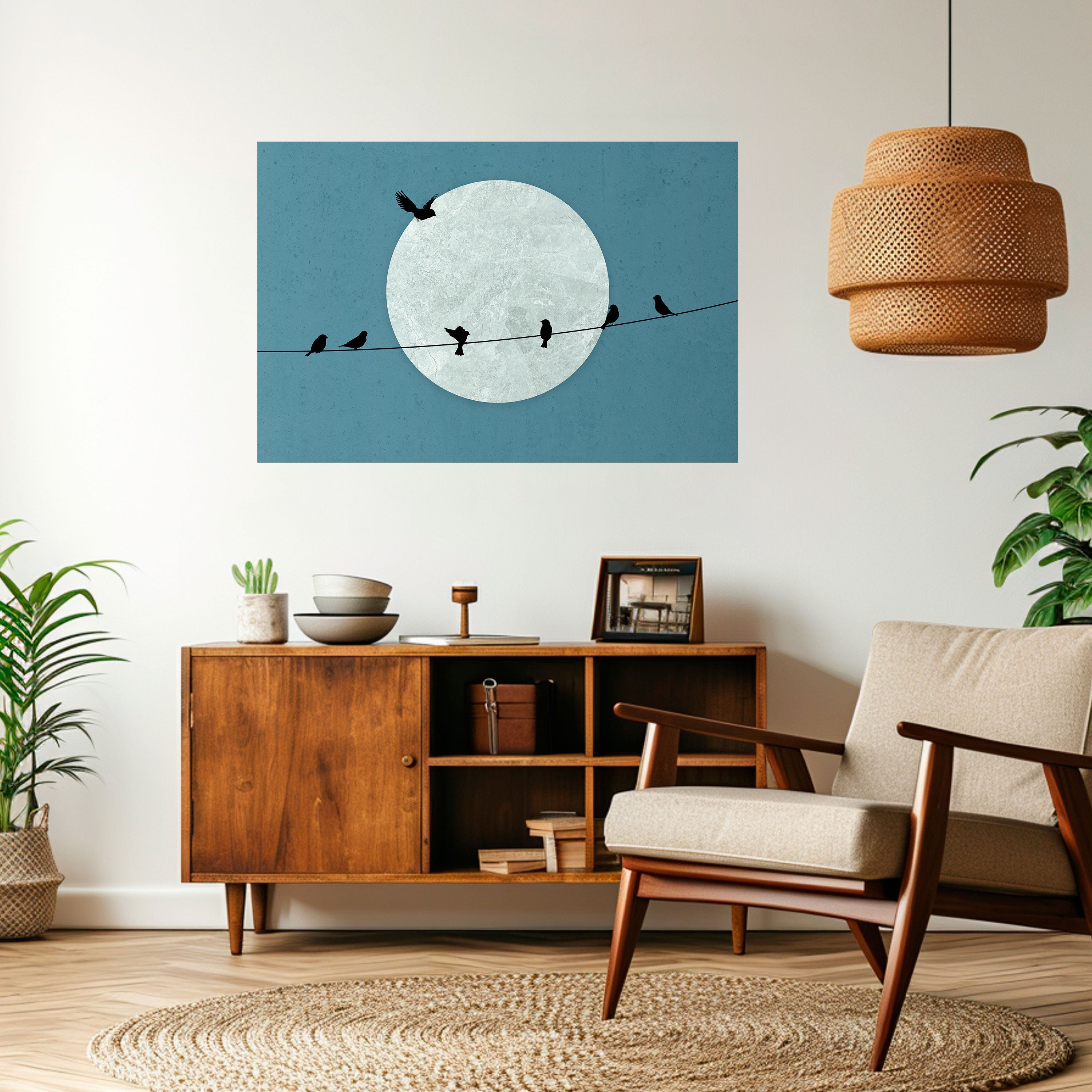 MOONLIT REST Horizontales Poster zum Abziehen und Aufkleben