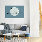 MOONLIT REST Selbstklebendes Horizontal-Poster