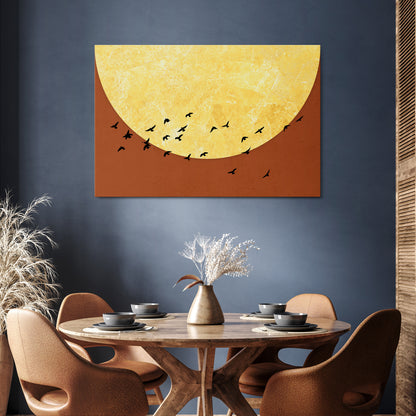 MOONLIT MIGRATION Horizontal Canvas Print