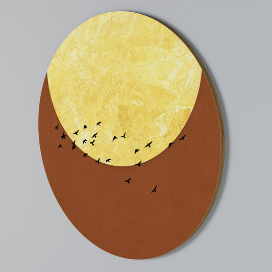 MOONLIT MIGRATION Rundes Wandbild