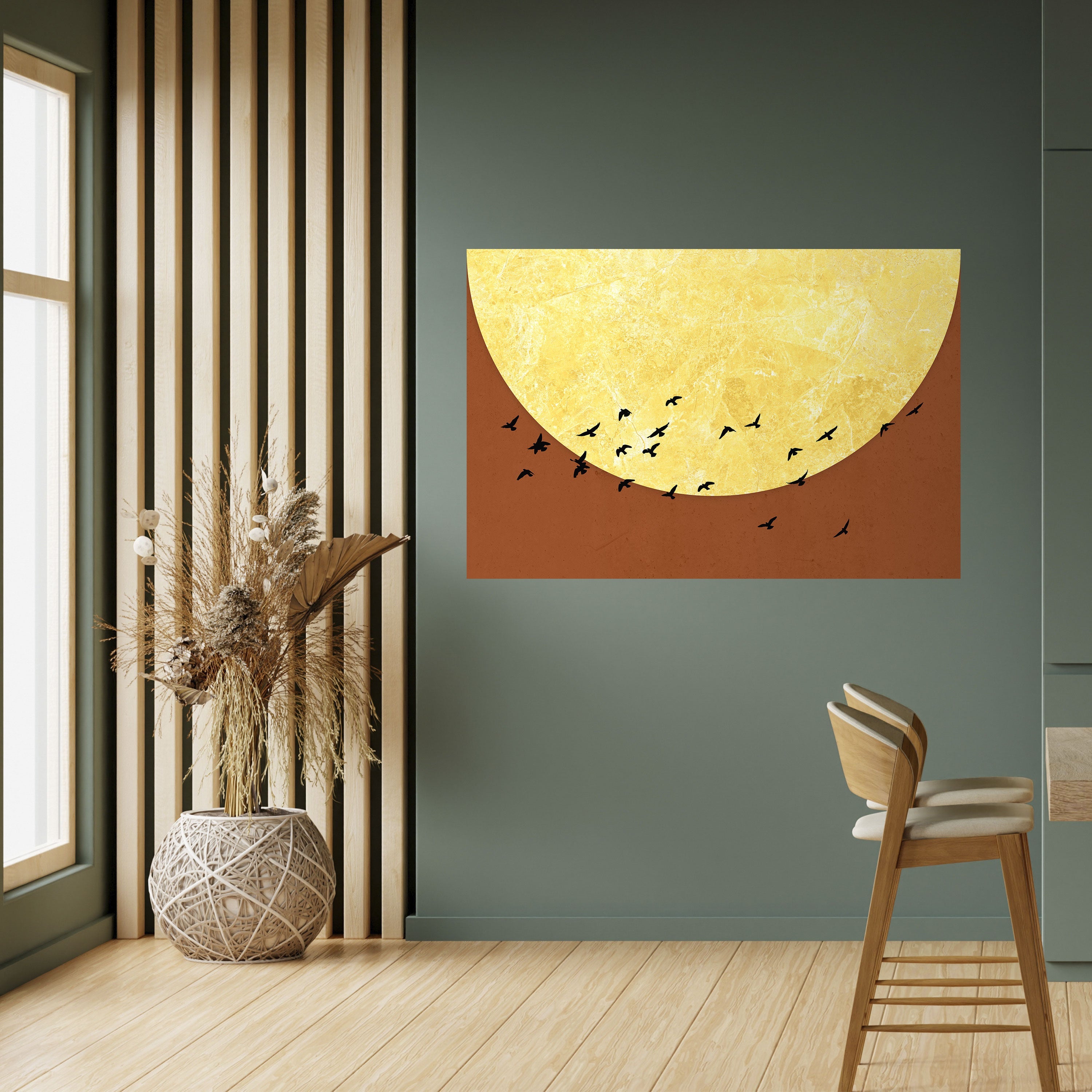 MOONLIT MIGRATION Horizontales Poster zum Abziehen und Aufkleben