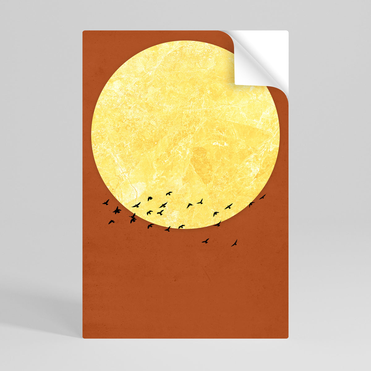 MOONLIT MIGRATION Selbstklebendes Poster - Hochformat
