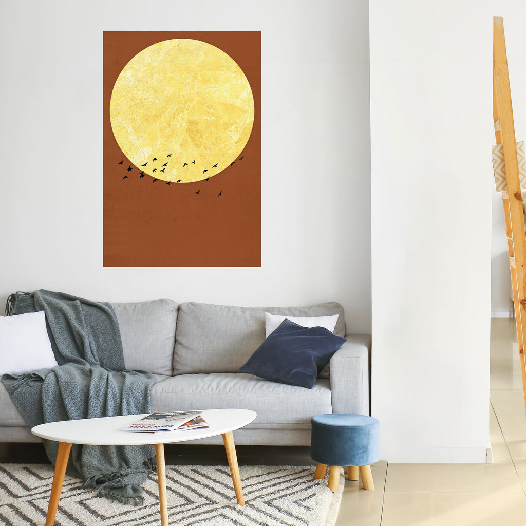 MOONLIT MIGRATION Vertikales Poster zum Abziehen und Aufkleben