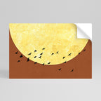 MOONLIT MIGRATION Selbstklebendes Horizontal-Poster