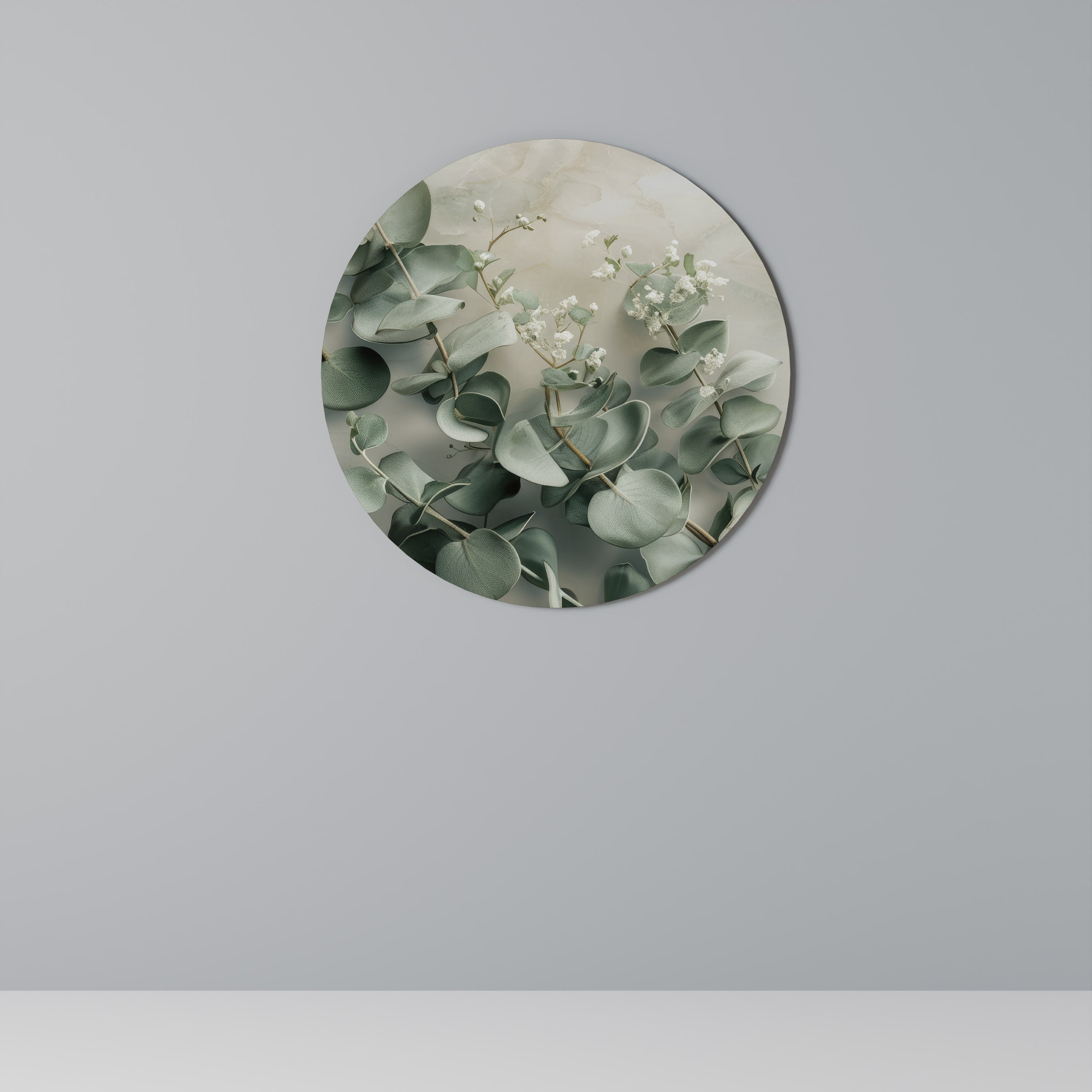ELEGANT LEAF BALLET Round Wall Art