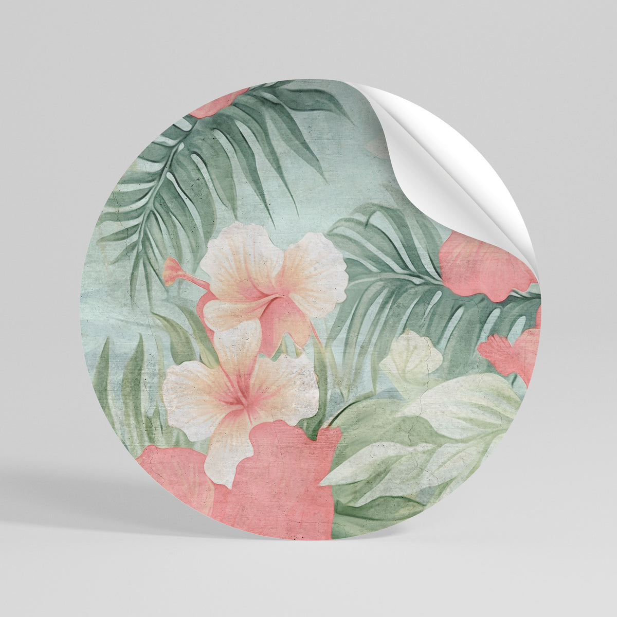HAWAIIAN SPIRIT Runder Wandsticker zum Abziehen und Aufkleben
