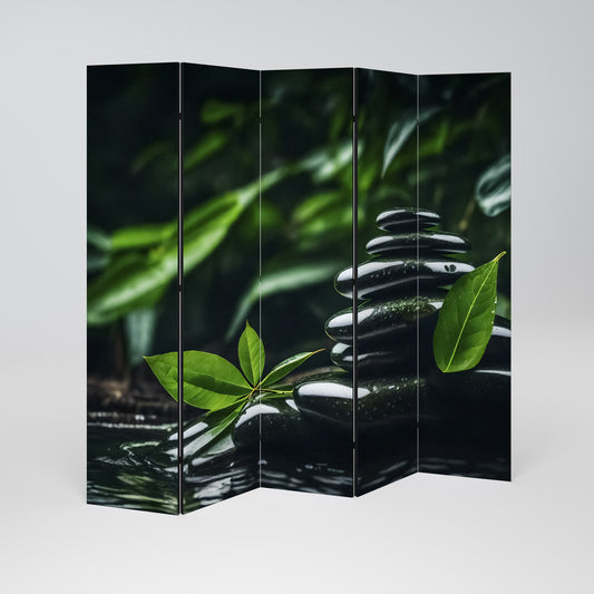 HARMONY STONES 5-Panel Room Divider