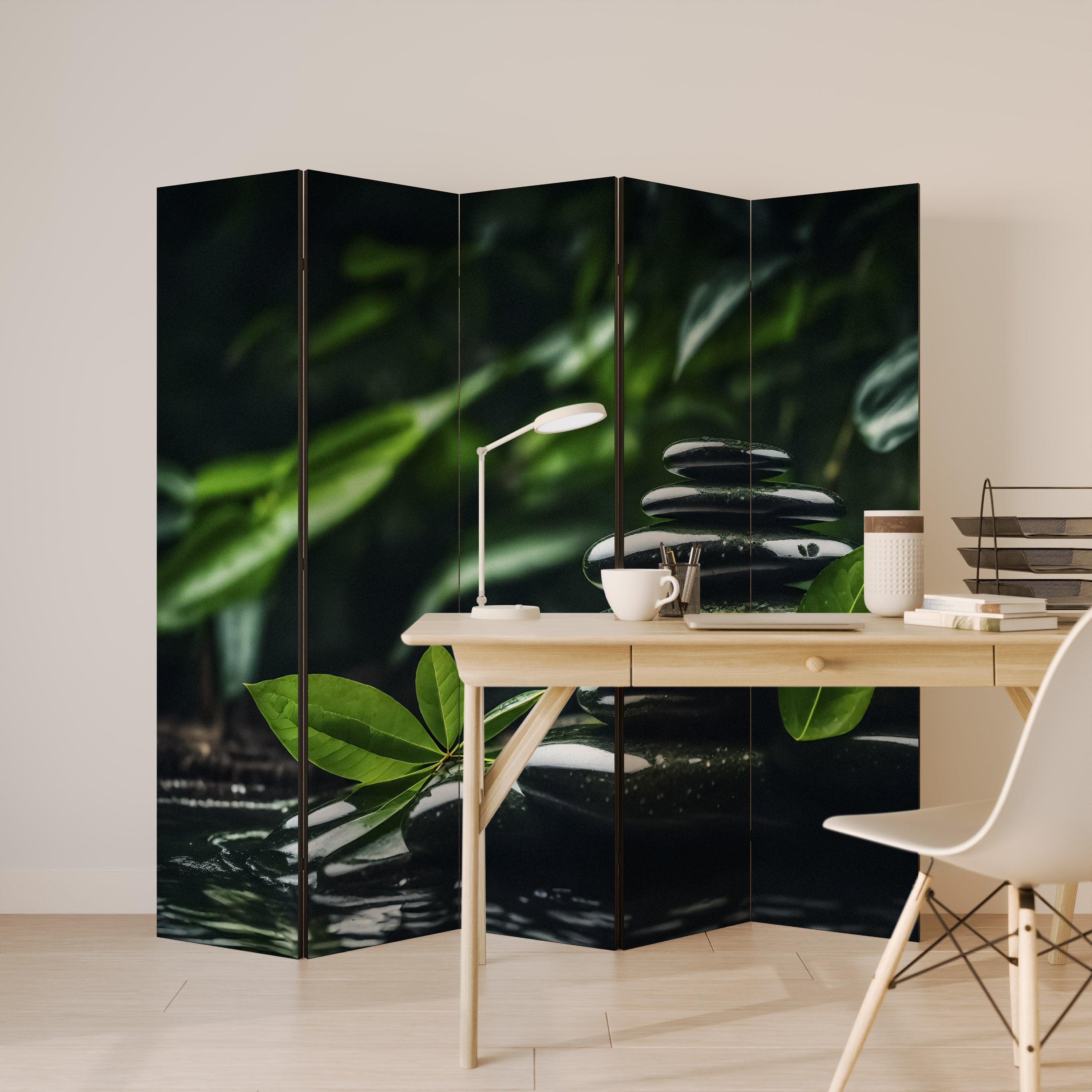 HARMONY STONES Dekorativer 5-teiliger Raumteiler