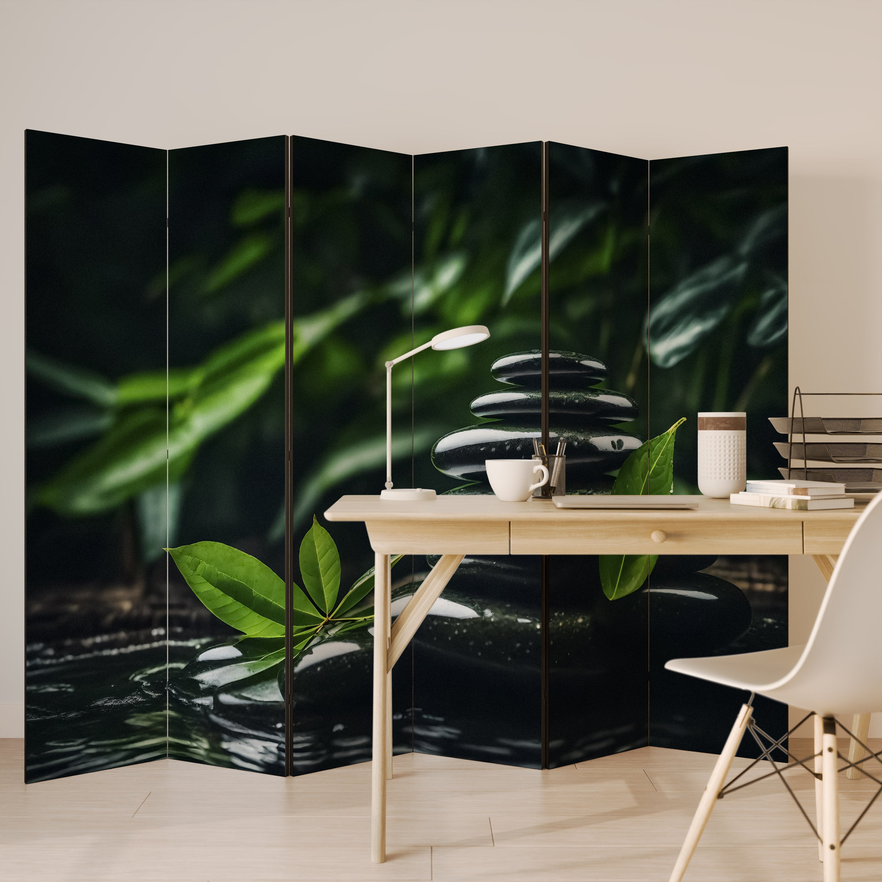 HARMONY STONES 6-Panel Room Divider