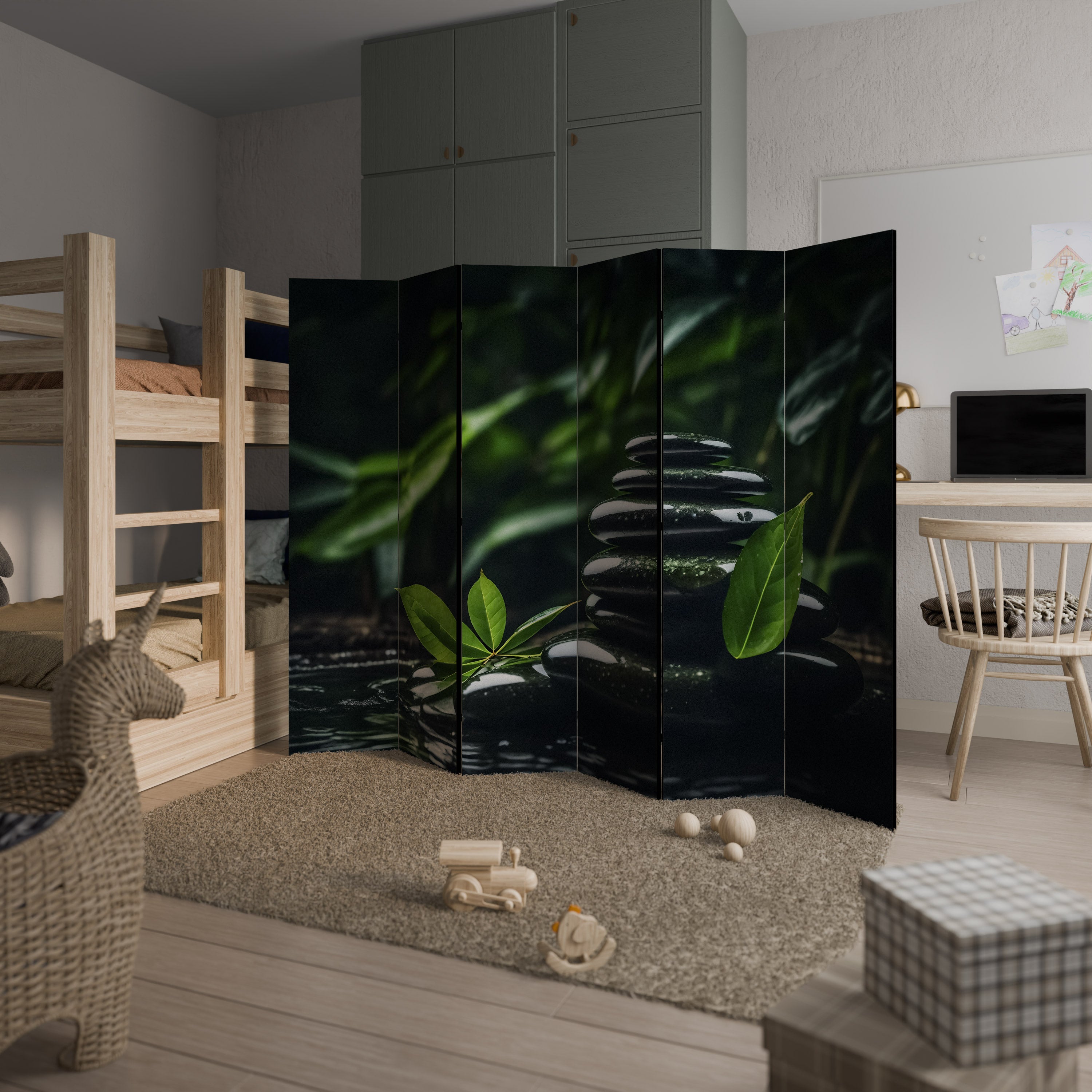 HARMONY STONES Dekorativer 6-teiliger Raumteiler
