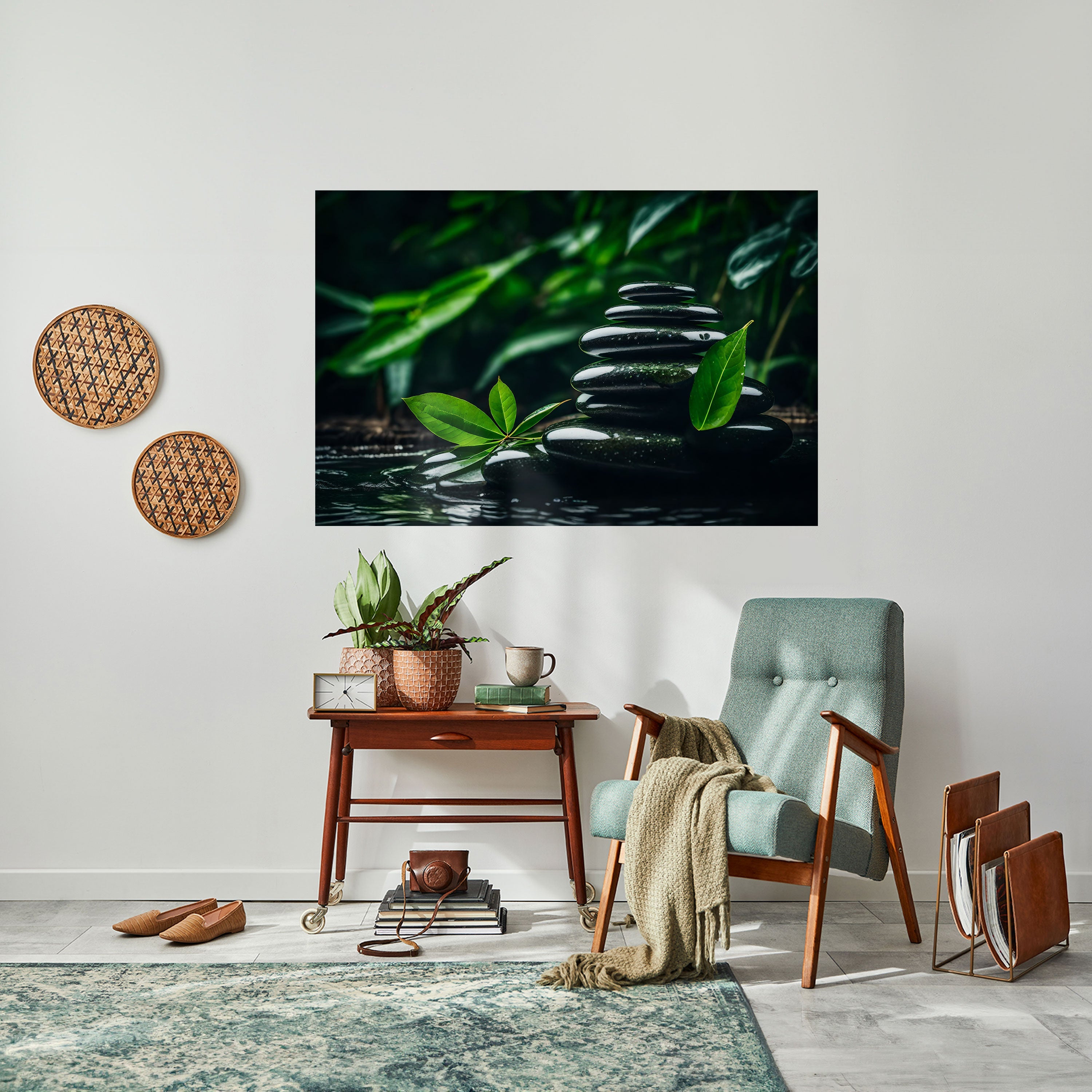 HARMONY STONES Horizontales Poster zum Abziehen und Aufkleben