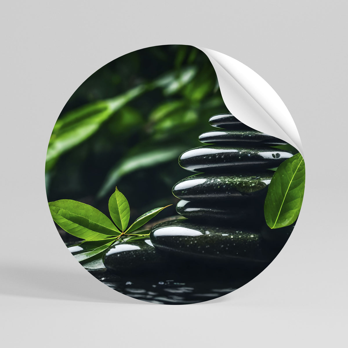 HARMONY STONES Runder Wandsticker zum Abziehen und Aufkleben