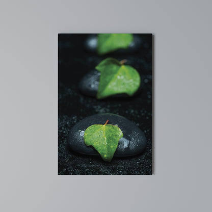 RAINDROPS ON STONE Vertical Canvas Print