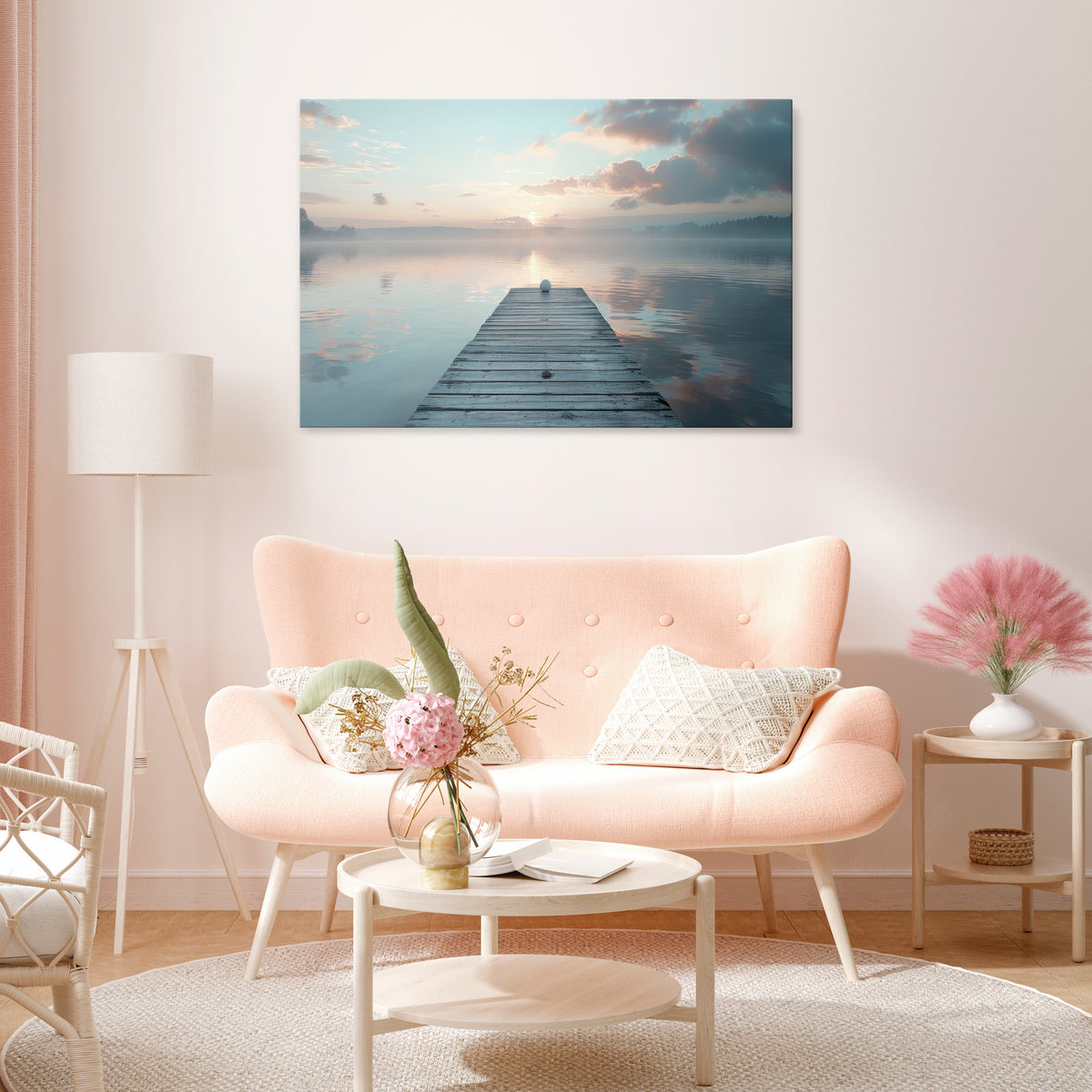 GENTLE MORNING MYSTIQUE Horizontal Canvas Print