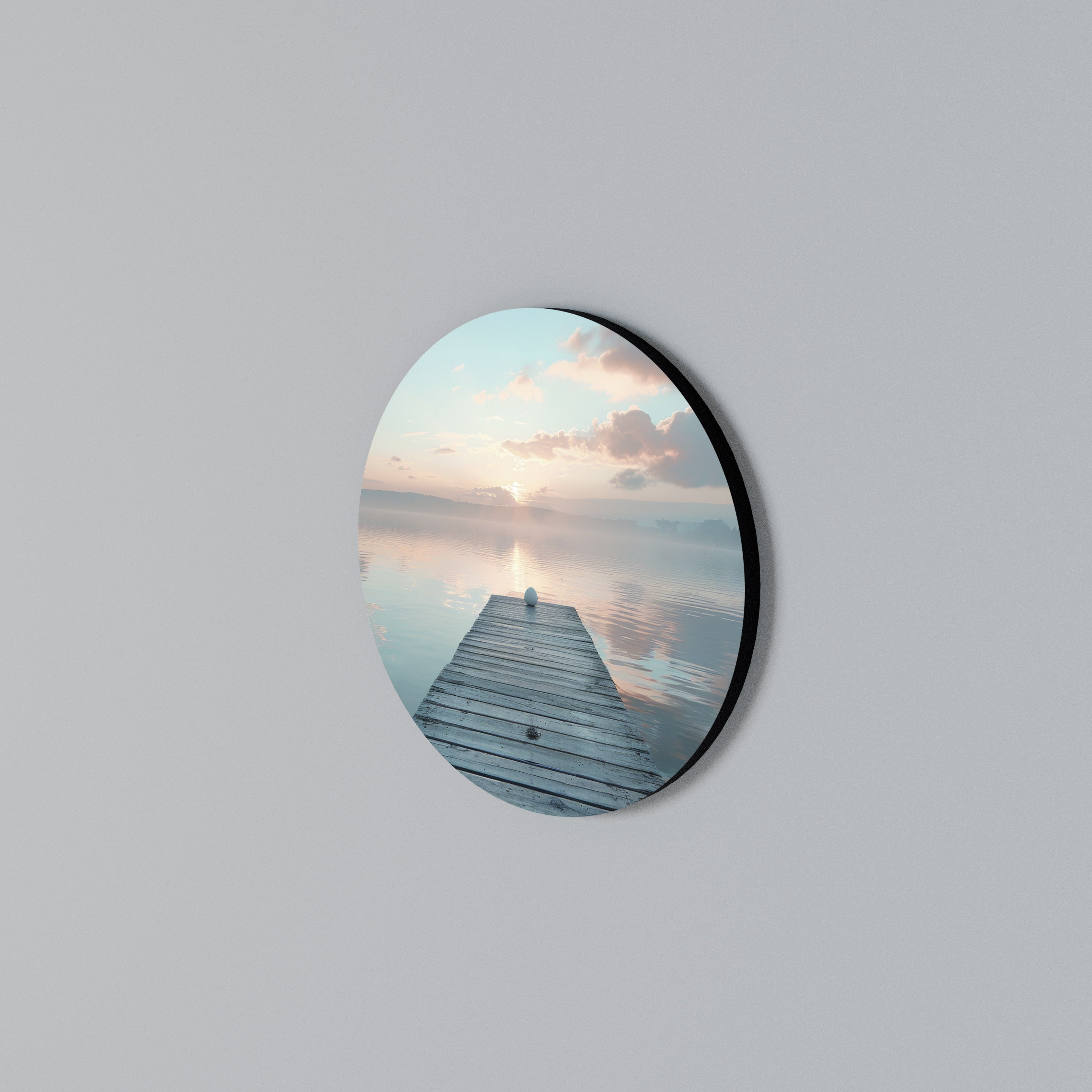 GENTLE MORNING MYSTIQUE Rundes Wandbild