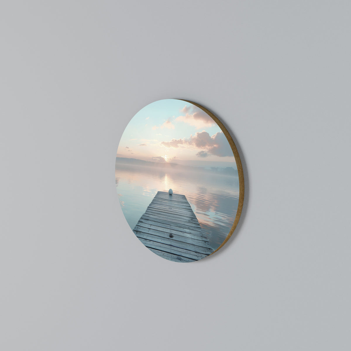 GENTLE MORNING MYSTIQUE Rundes Wandbild