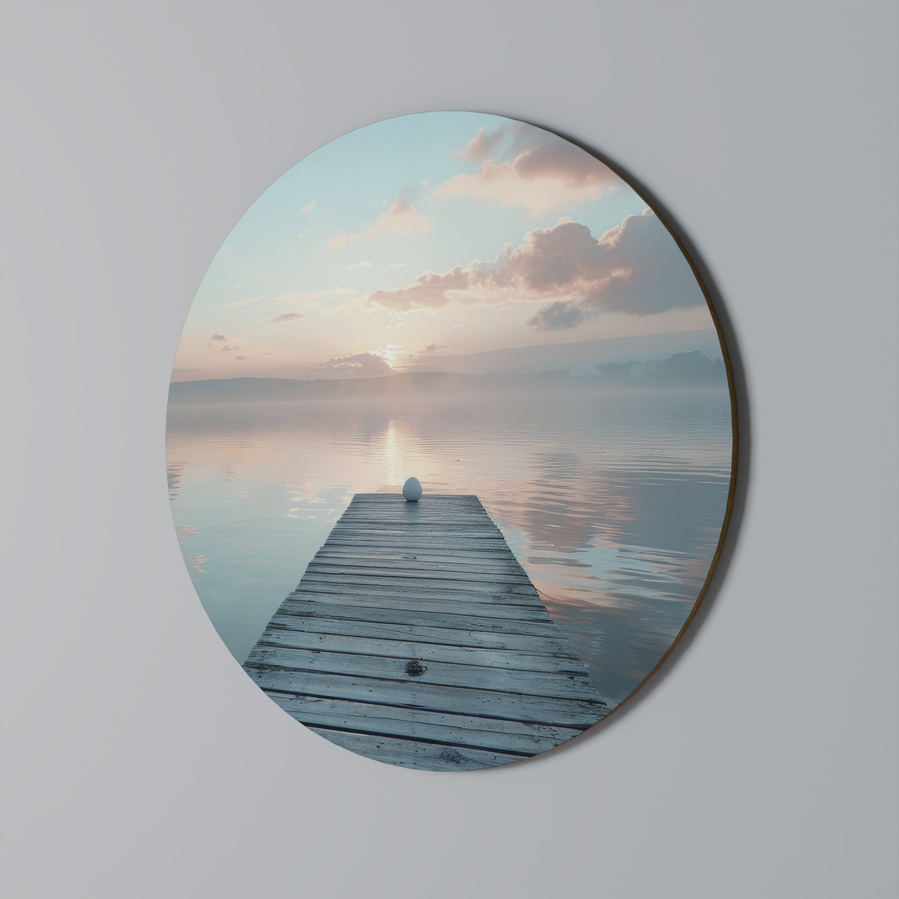 GENTLE MORNING MYSTIQUE Round Wall Art
