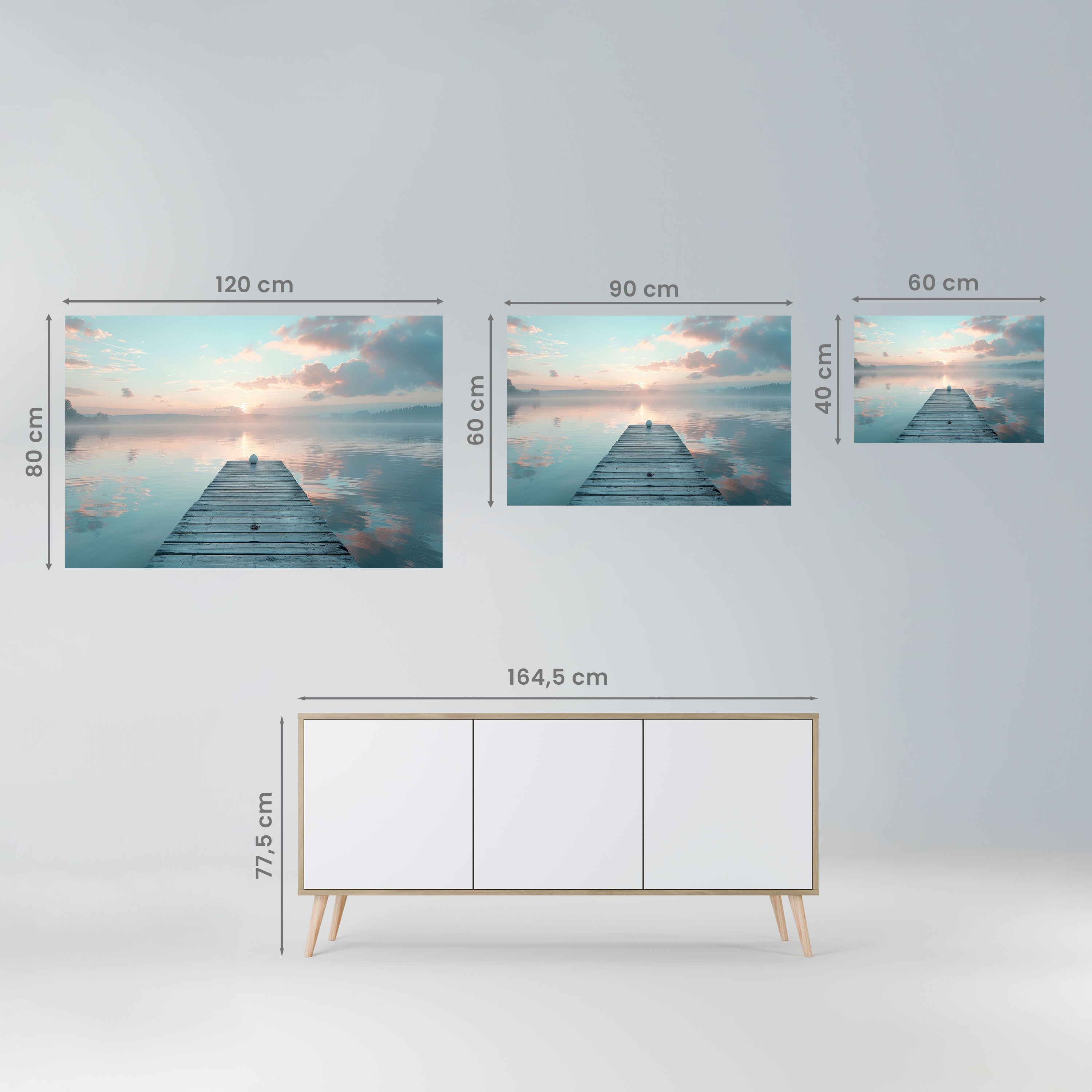 GENTLE MORNING MYSTIQUE Horizontales Poster zum Abziehen und Aufkleben