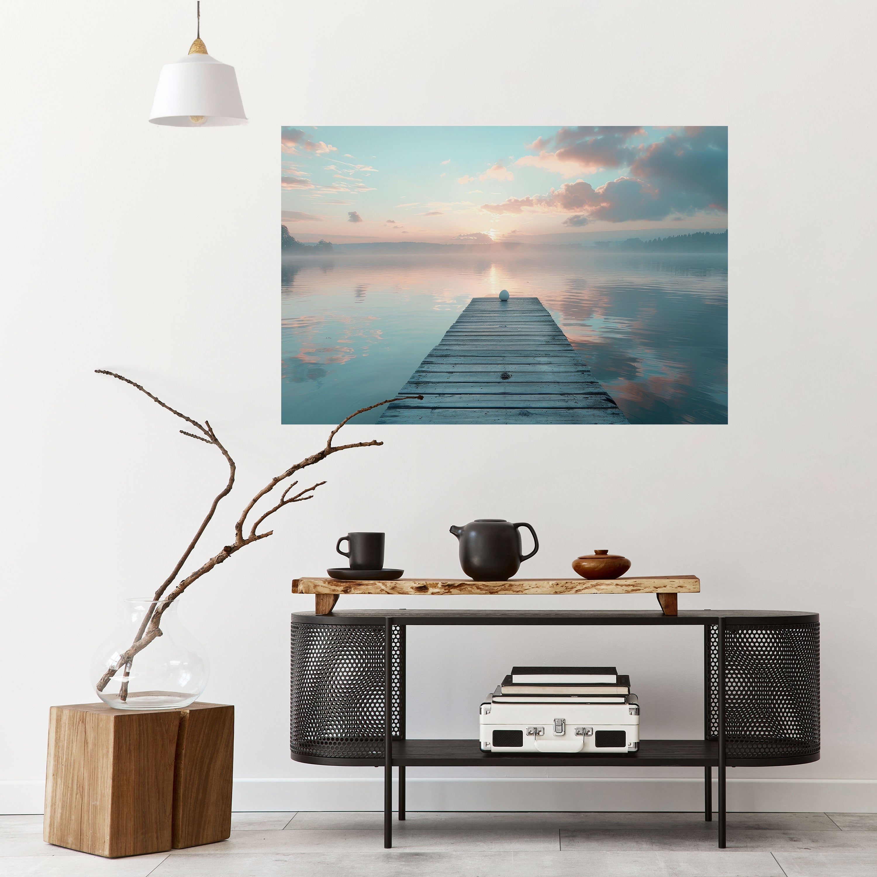 GENTLE MORNING MYSTIQUE Horizontales Poster zum Abziehen und Aufkleben