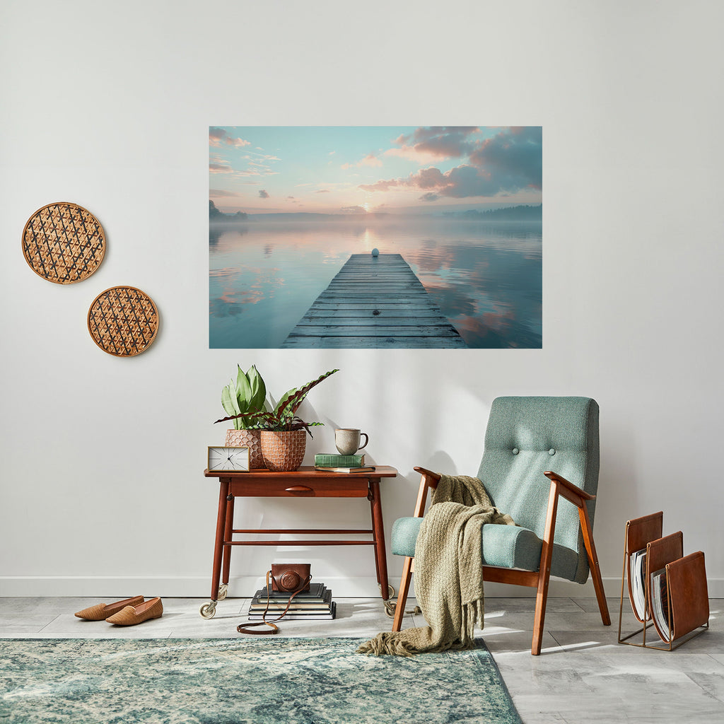 GENTLE MORNING MYSTIQUE Horizontales Poster zum Abziehen und Aufkleben