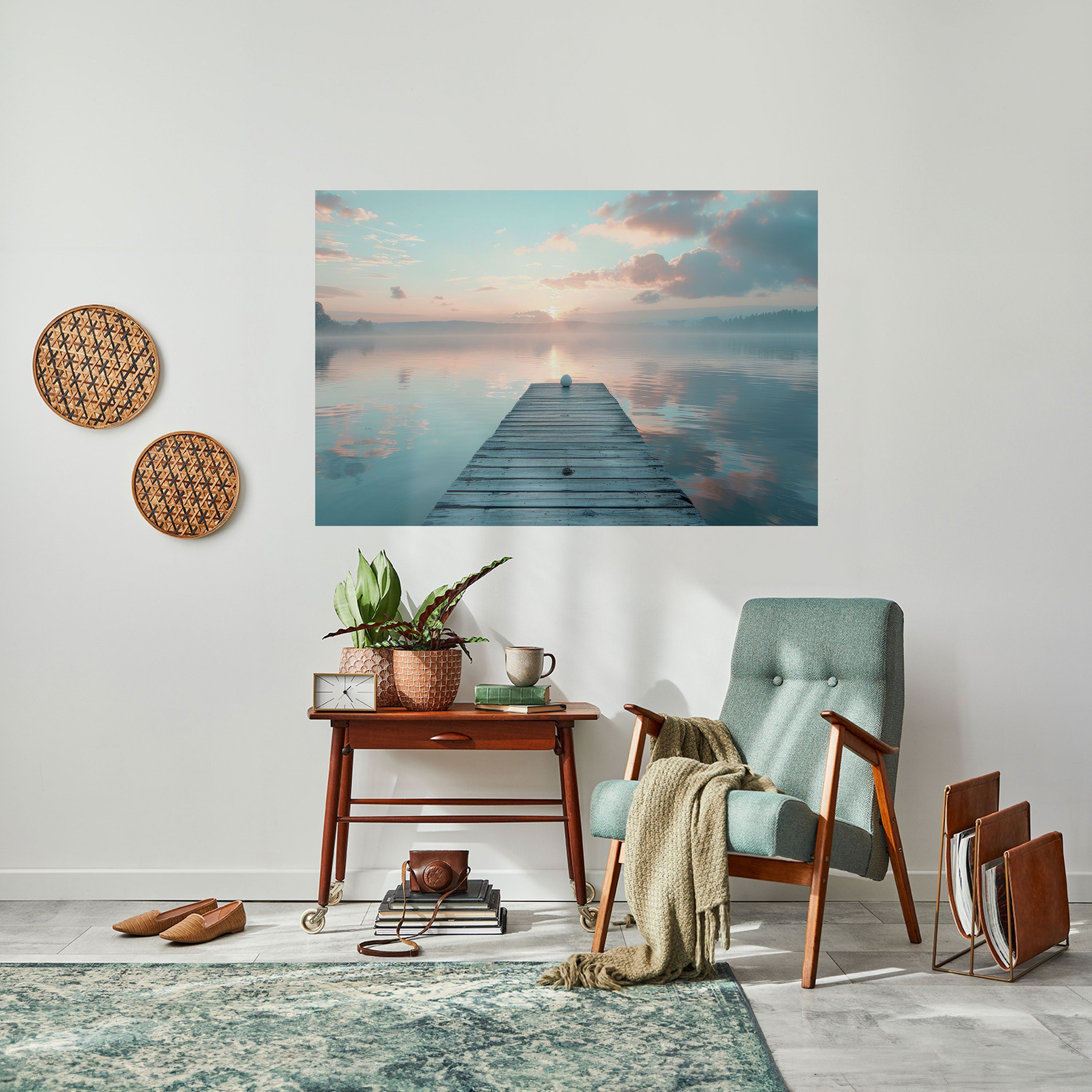 GENTLE MORNING MYSTIQUE Horizontales Poster zum Abziehen und Aufkleben