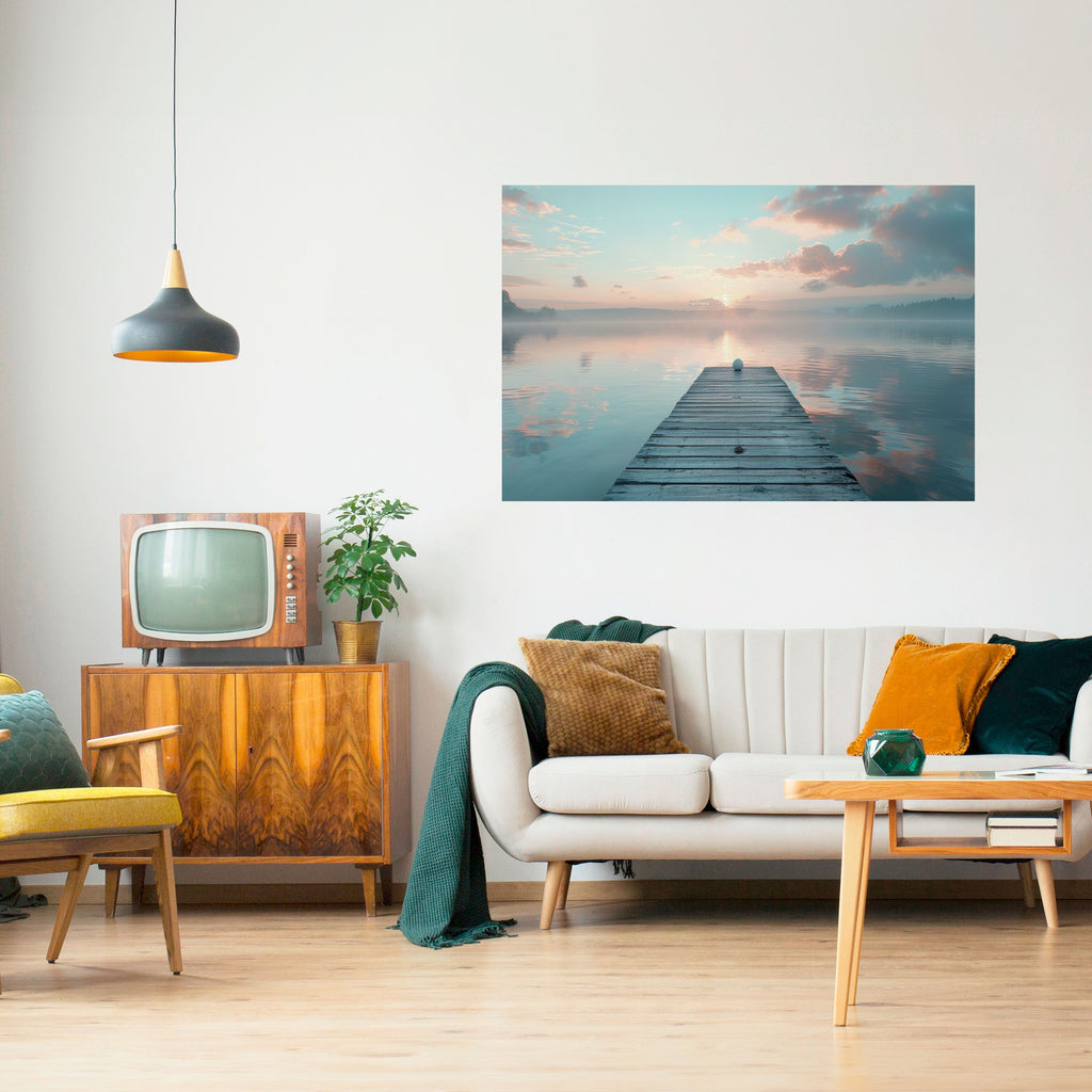 GENTLE MORNING MYSTIQUE Horizontales Poster zum Abziehen und Aufkleben