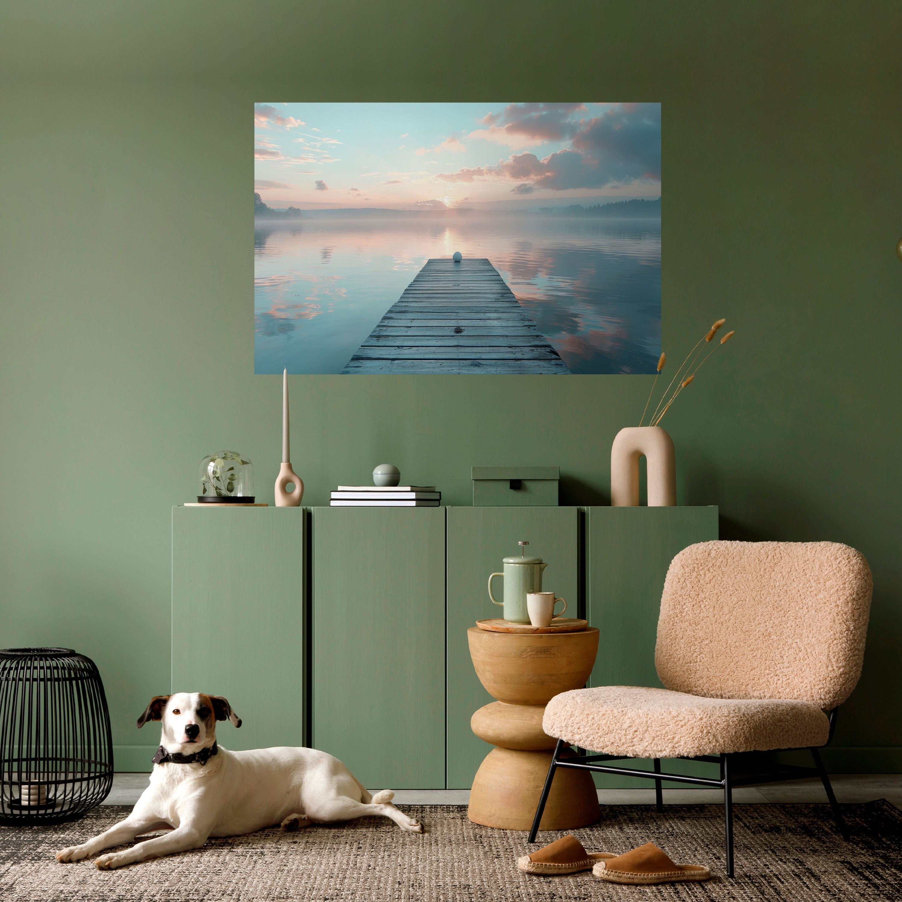 GENTLE MORNING MYSTIQUE Horizontales Poster zum Abziehen und Aufkleben