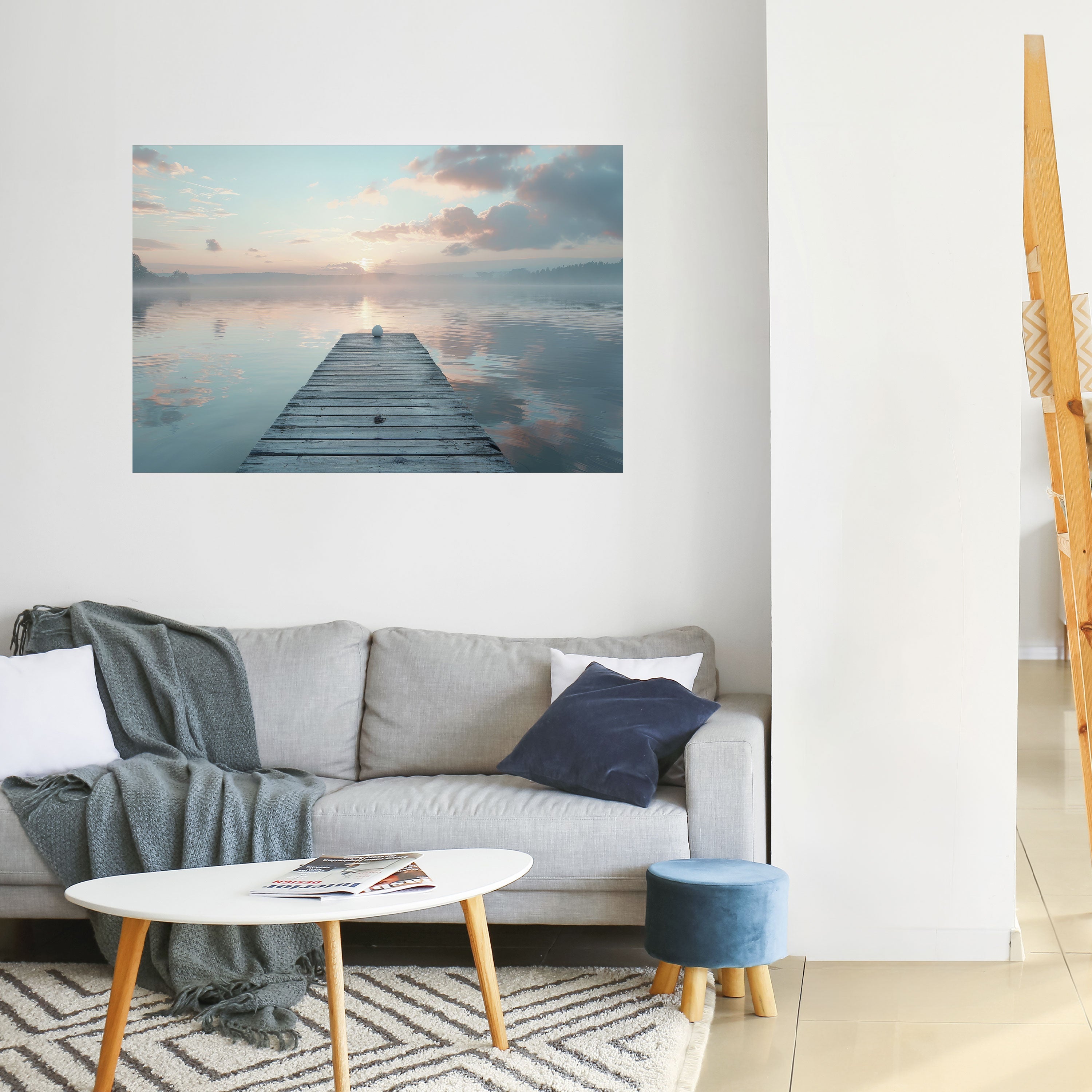 GENTLE MORNING MYSTIQUE Horizontales Poster zum Abziehen und Aufkleben