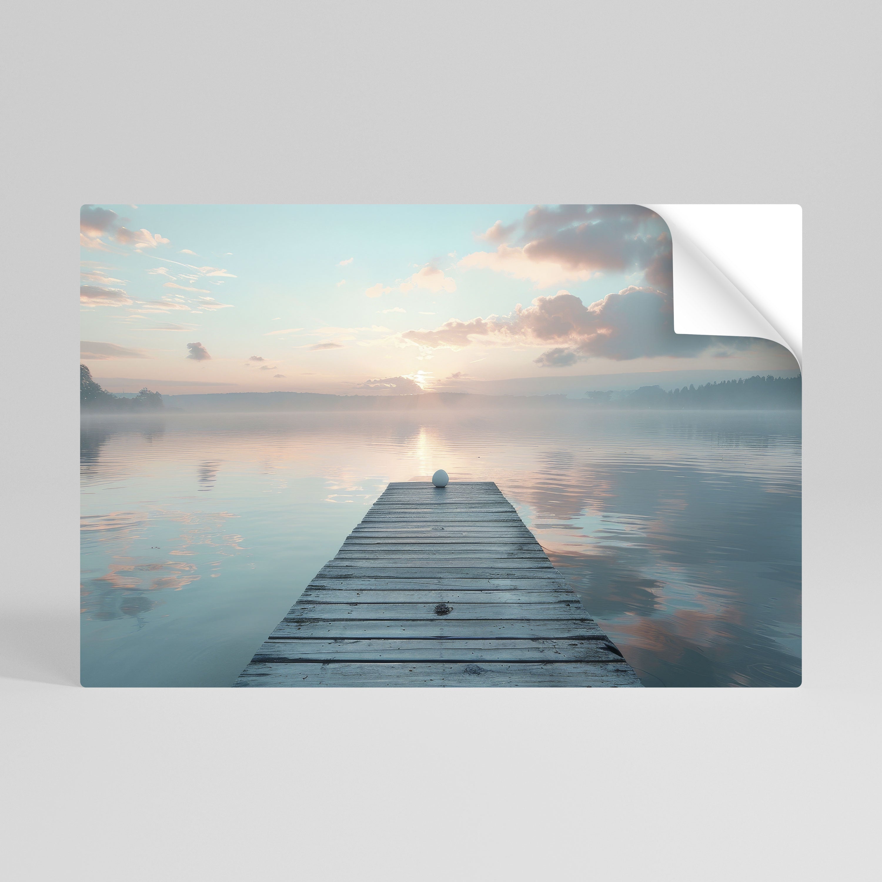 GENTLE MORNING MYSTIQUE Horizontales Poster zum Abziehen und Aufkleben