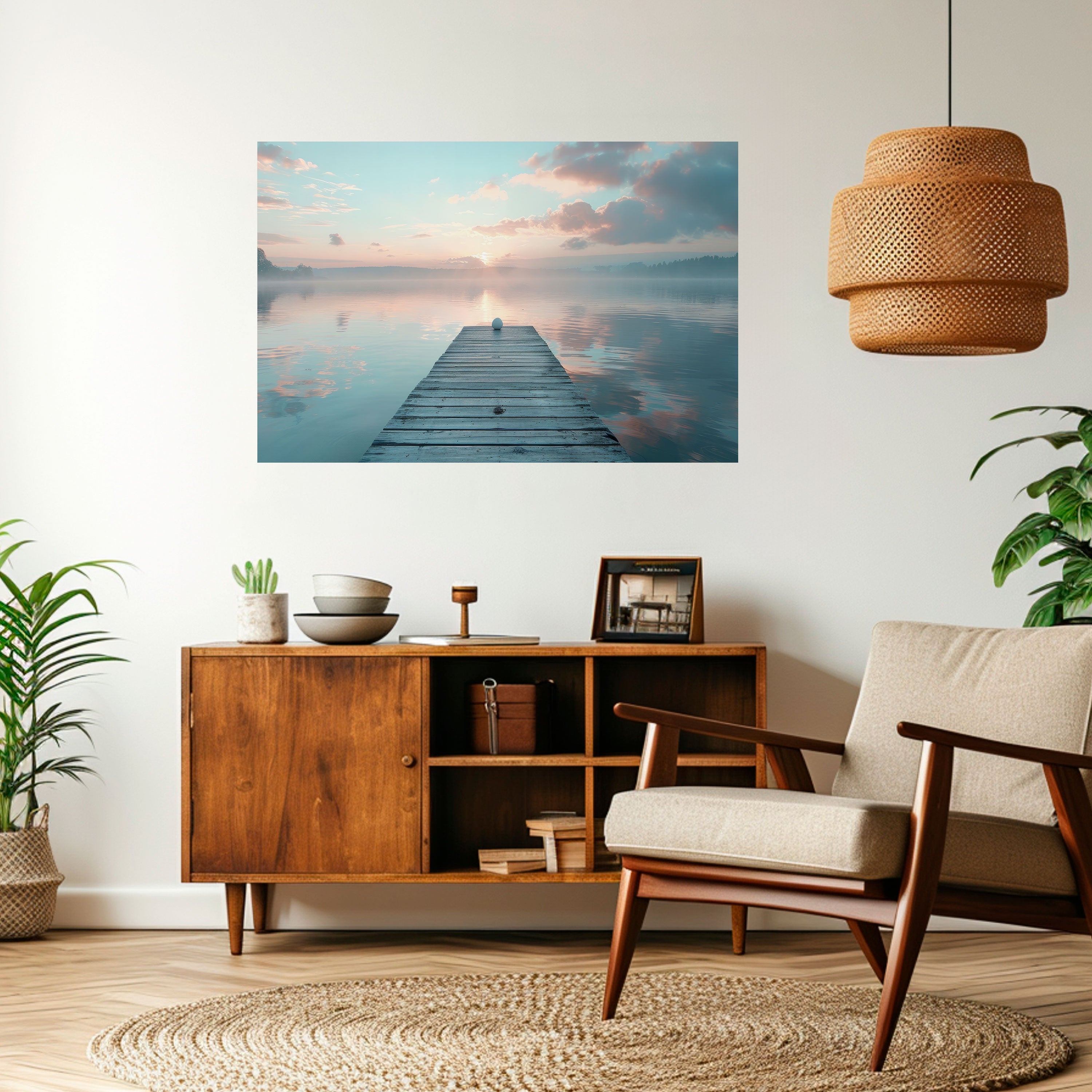 GENTLE MORNING MYSTIQUE Horizontales Poster zum Abziehen und Aufkleben