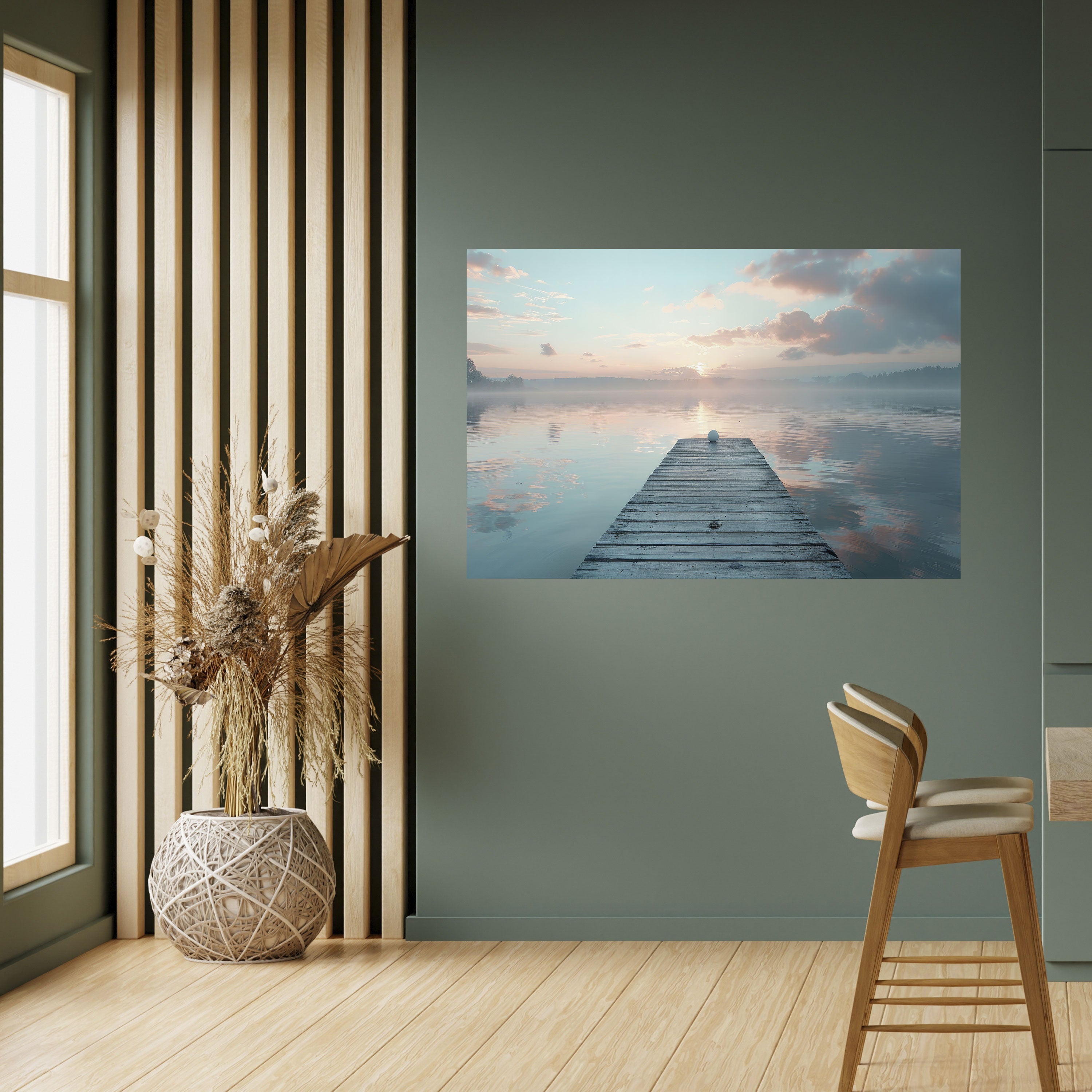 GENTLE MORNING MYSTIQUE Horizontales Poster zum Abziehen und Aufkleben