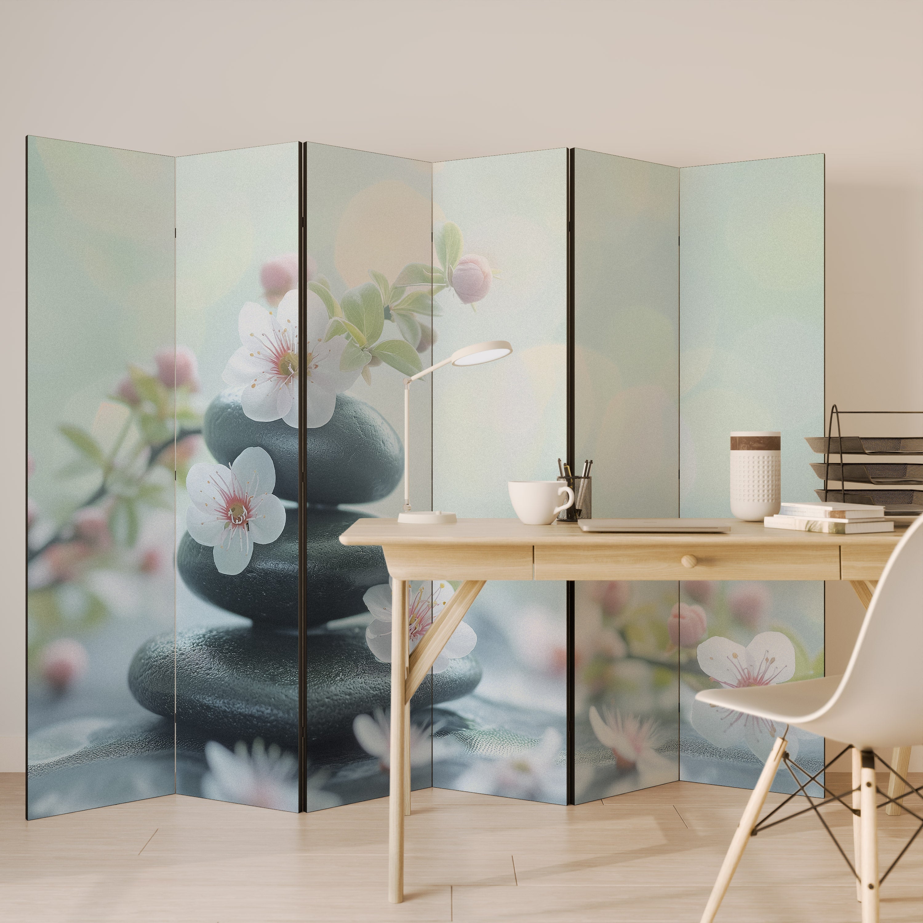 MINDFUL MOMENTS Dekorativer 6-teiliger Raumteiler