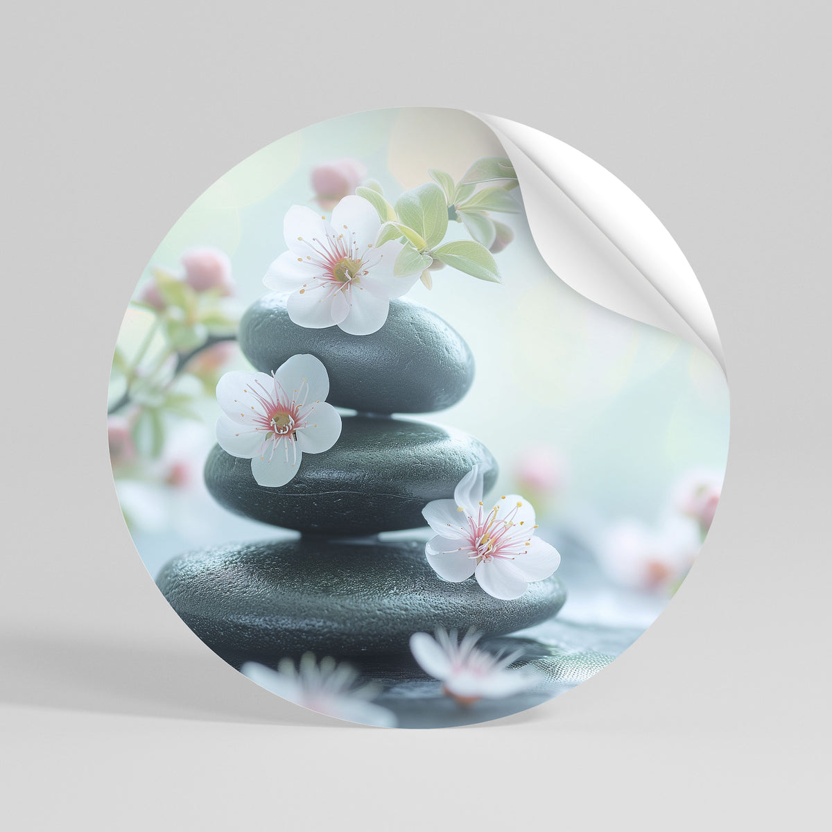 MINDFUL MOMENTS Runder Wandsticker zum Abziehen und Aufkleben
