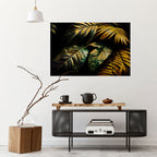 ENIGMATIC FOLIAGE TWILIGHT Selbstklebendes Horizontal-Poster