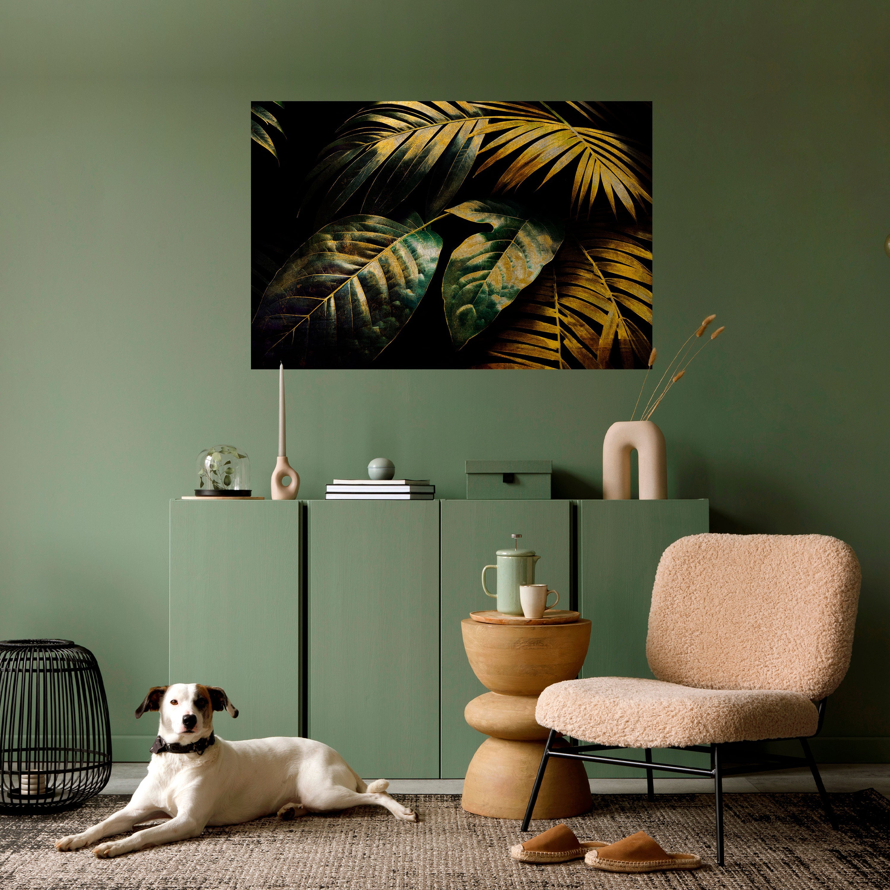 ENIGMATIC FOLIAGE TWILIGHT Horizontales Poster zum Abziehen und Aufkleben