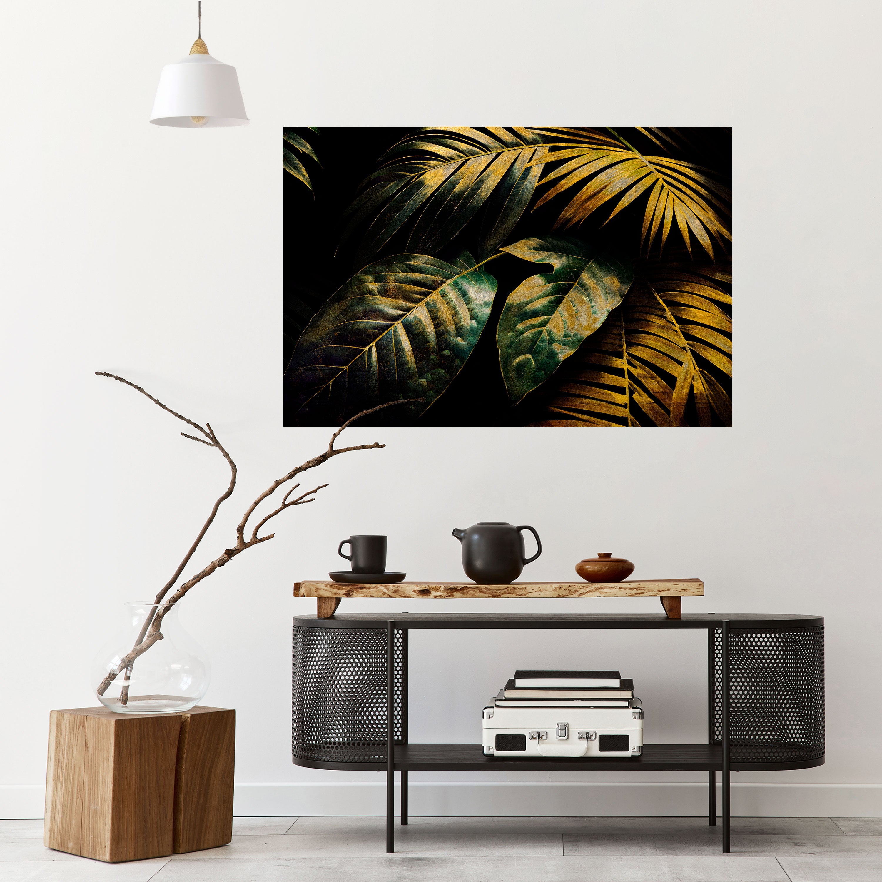 ENIGMATIC FOLIAGE TWILIGHT Horizontales Poster zum Abziehen und Aufkleben