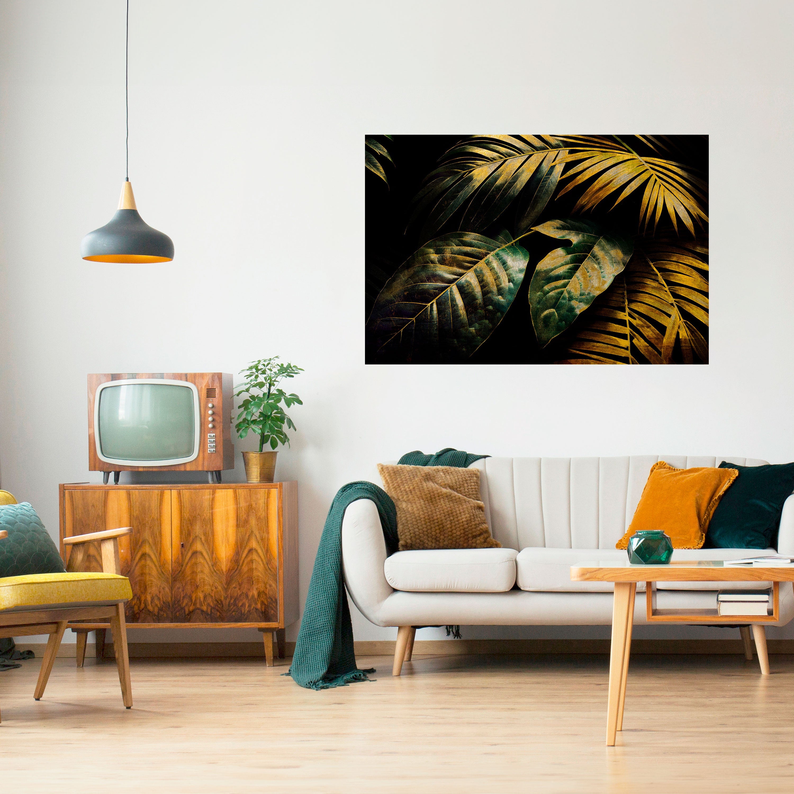 ENIGMATIC FOLIAGE TWILIGHT Horizontales Poster zum Abziehen und Aufkleben