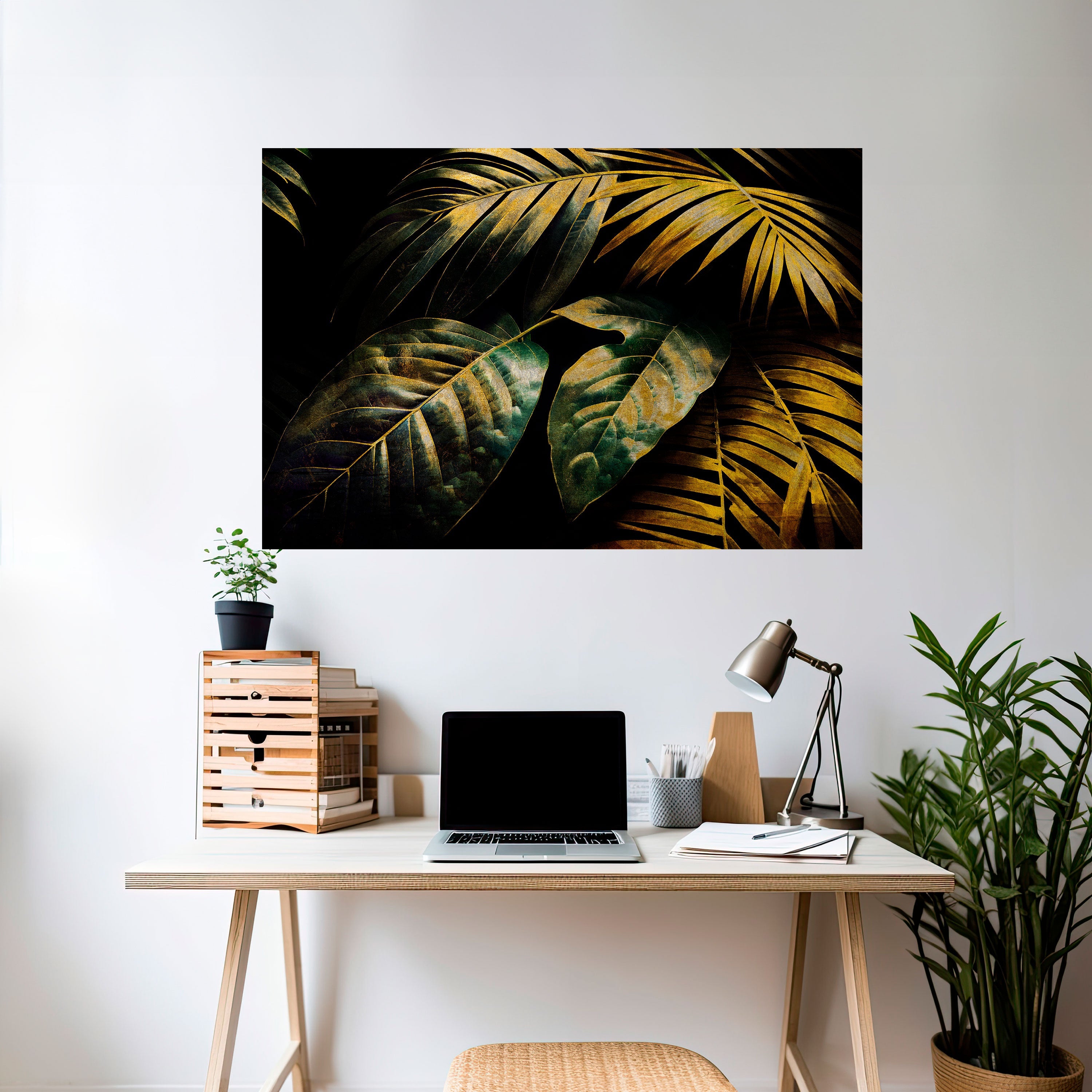 ENIGMATIC FOLIAGE TWILIGHT Horizontales Poster zum Abziehen und Aufkleben