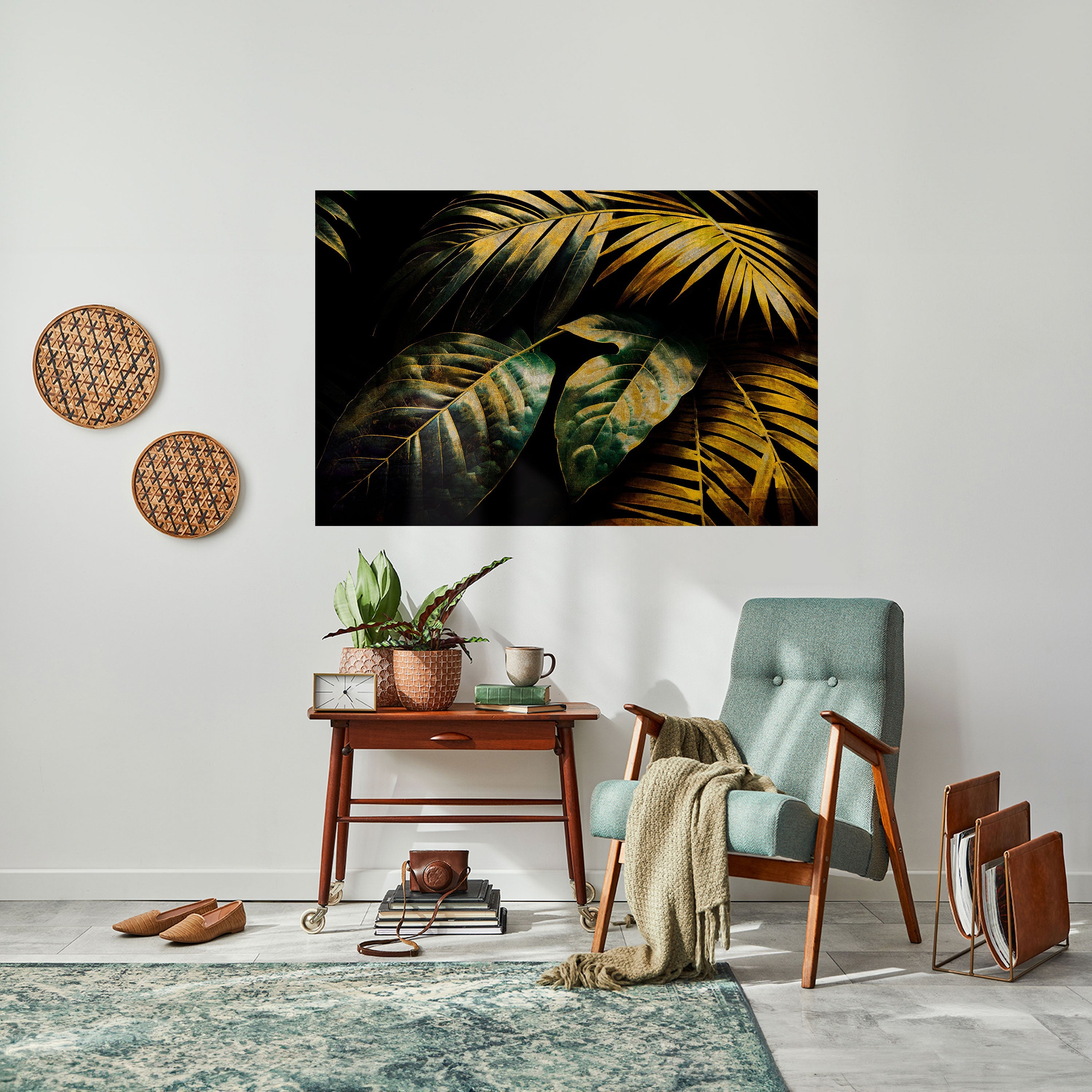 ENIGMATIC FOLIAGE TWILIGHT Horizontales Poster zum Abziehen und Aufkleben