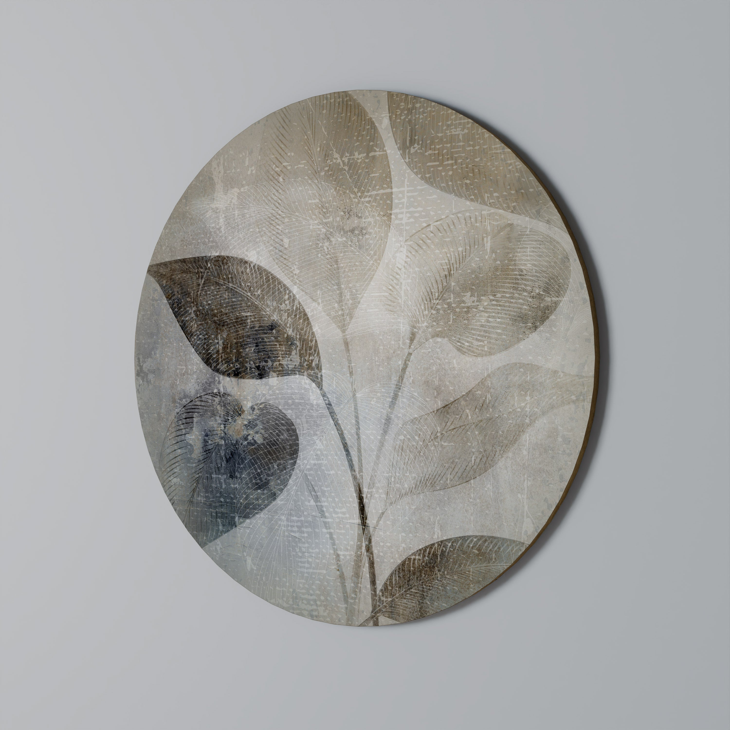 SERENE BOTANICAL HARMONY Round Wall Art