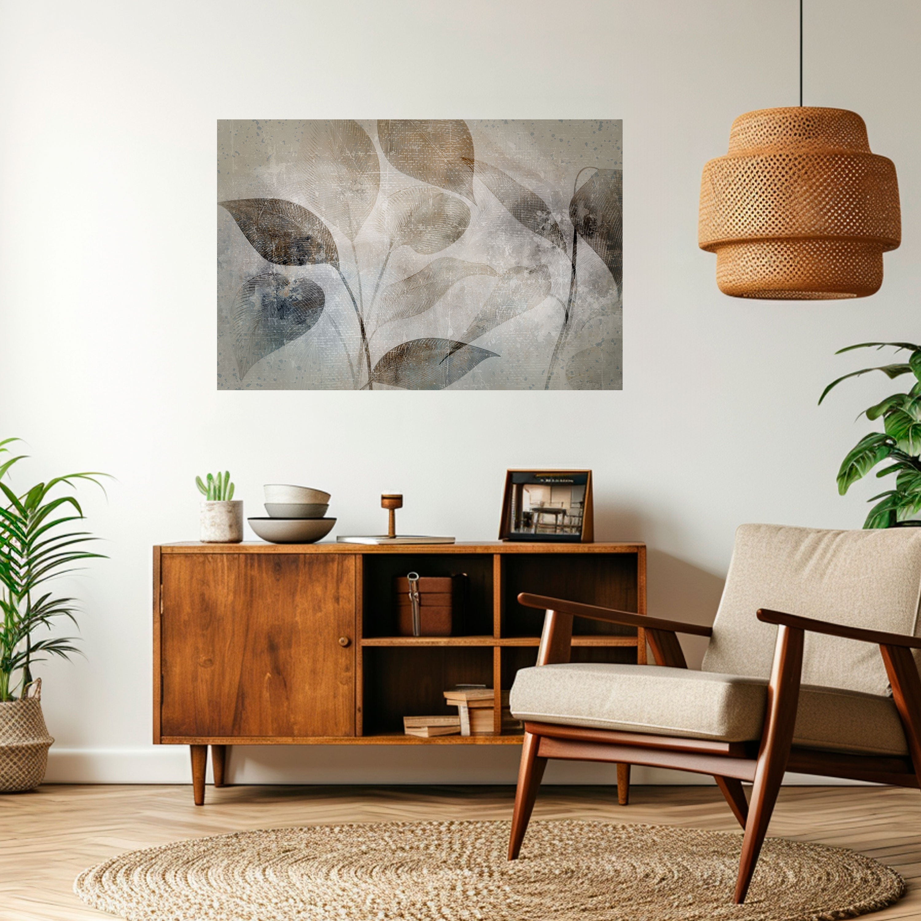 SERENE BOTANICAL HARMONY Horizontales Poster zum Abziehen und Aufkleben