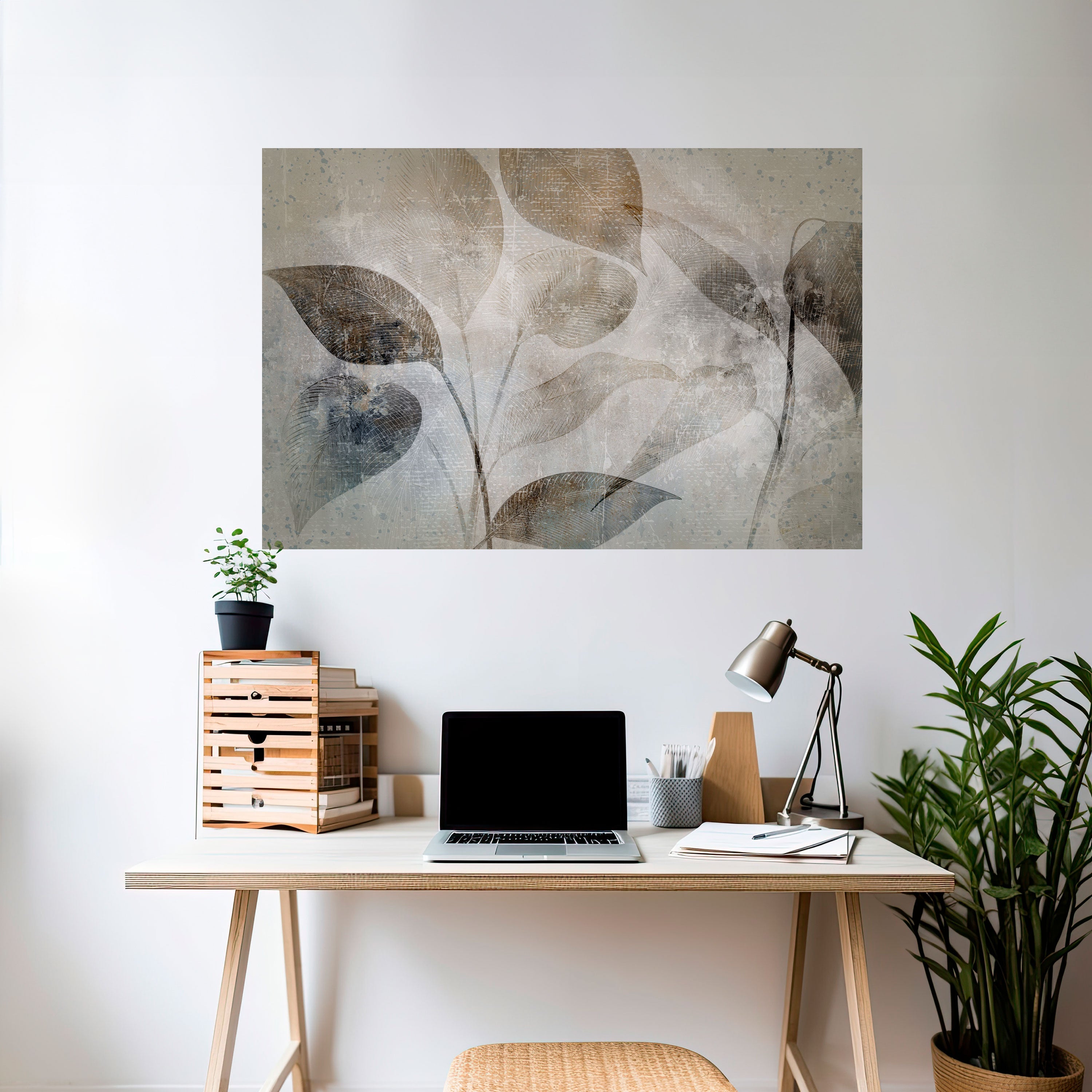 SERENE BOTANICAL HARMONY Horizontales Poster zum Abziehen und Aufkleben